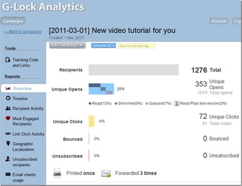 email tracking service review  lock analytics