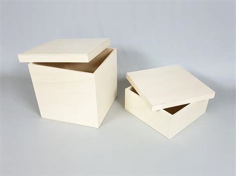 caja de madera cuadrada  cm ctapa  medidas refpc mabaonline