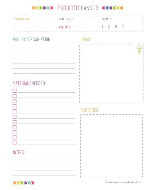 printable project planner printable planner pages project