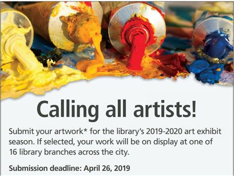 Calling All Toronto Artists Come Display Your Work At The Library