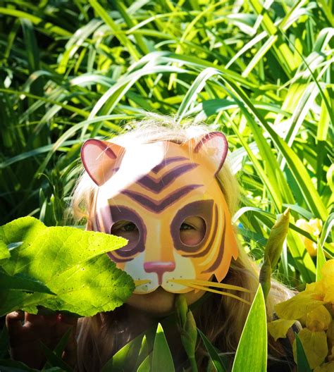 tiger mask template diy  sew mask pattern instantly   etsy