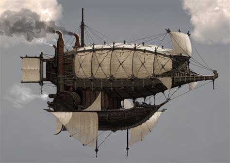 medieval mother ship juhyung kang steampunk airship steampunk ship