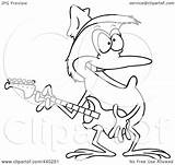 Frog Guitarist Straw Wearing Hat Toonaday Royalty Outline Illustration Cartoon Rf Clip 2021 sketch template
