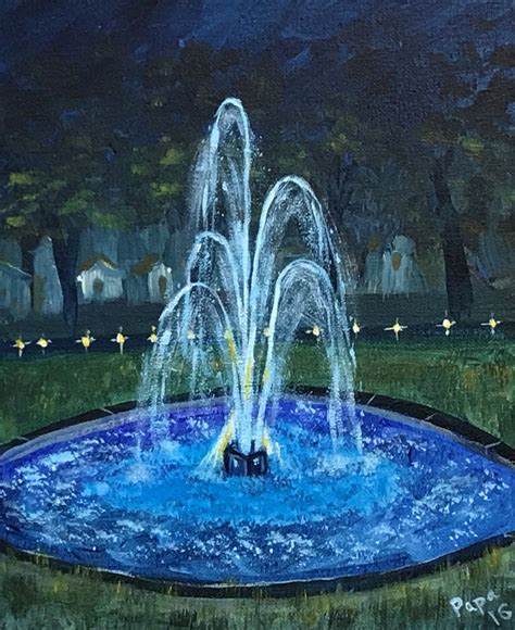 acrylic painting water fountain fountain water fountain outdoor