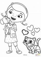 Doc Mcstuffins Coloring Pages Printable Drawing Color Worksheets Halloween Lambie Whispers Disney Print Findo Kids Stuffy Online Getdrawings Getcolorings Books sketch template