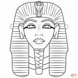 Egyptian Mask Coloring Pages Printable Masks Supercoloring Pharaoh Egypt sketch template
