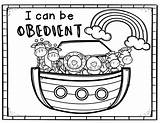 Obedient Coloring Activity Lesson Primary Enrichment sketch template