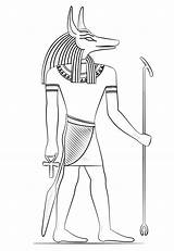 Anubis Egypt God Coloring Pages Death Kids Categories sketch template