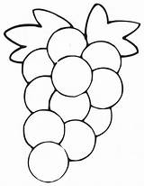 Grapes Coloring Library Clipart Clip Draw Green sketch template