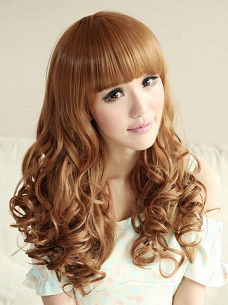 cool korean curly hairstyles with bangs 2018 hairstyles