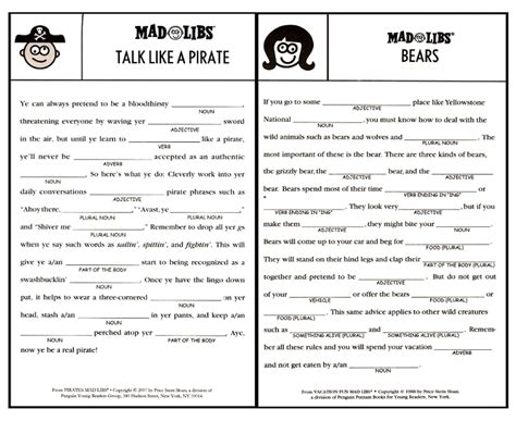 mad libs  adults mad libs printable mad libs