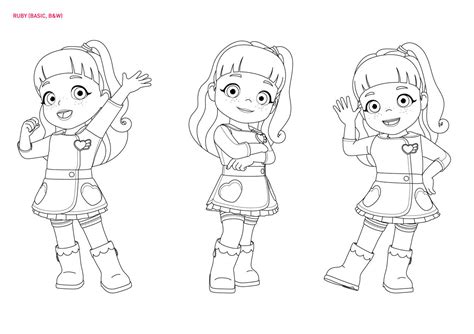 characters  rainbow ruby coloring page coloring pages  kids