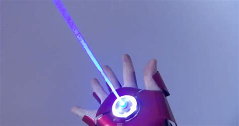 guy   dual laser iron man glove  sounds  ejecting