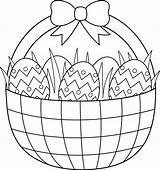 Easter Coloring Basket Pages Printable Getdrawings sketch template