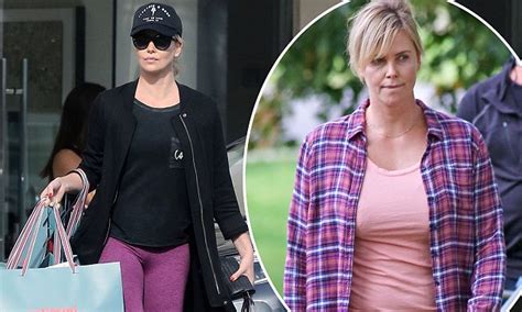charlize theron showcases weight loss in beverly hills