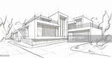 Architecture Vector Drawing Architectural Illustration Sketch Drawings Style Illustrations House Buildings Clip Concept Graphics Building Perspective Stock Vectors Choose Board sketch template