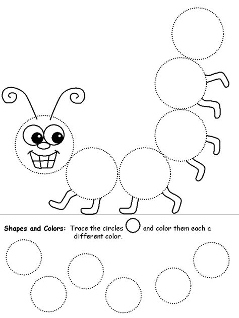 learning shapes circle worksheets  coloring page coloring home