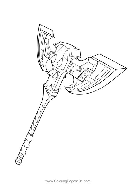 fortnite pickaxe coloring pages printable coloring pages