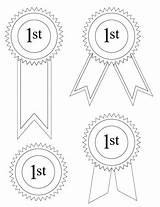 Award Ribbon Ribbons Coloring Place Templates Second Template Pages sketch template