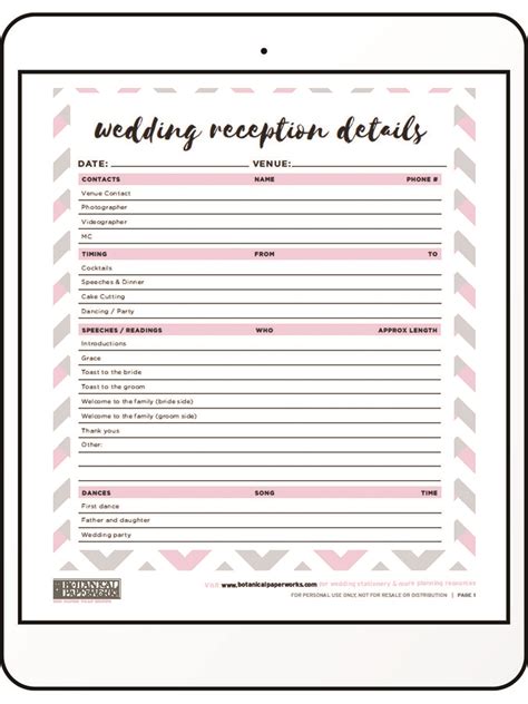 wedding planner  printable image