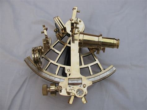 nautical maritime brass sextant~working marine sextant