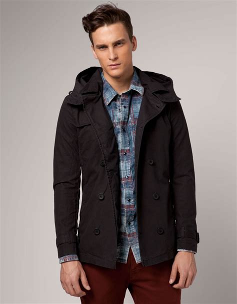 bershka coat winter fashion   trench coat raincoat boyfriend  shirt mens fashion