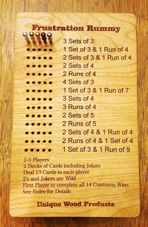 frustration rummy game board  peg storage etsy family card