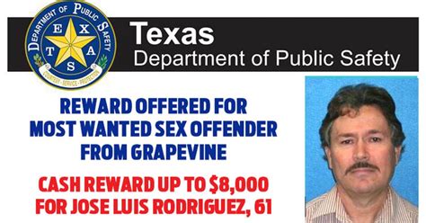 dps increases reward to 8k for texas 10 most wanted sex
