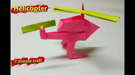 cool origami paper helicopter  flies diy origami