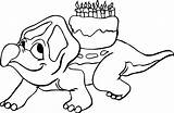 Dinosaur Birthday Coloring Pages Cake Printable Color Getcolorings Getdrawings sketch template