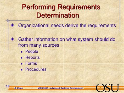 Ppt Chapter 7 Determining System Requirements