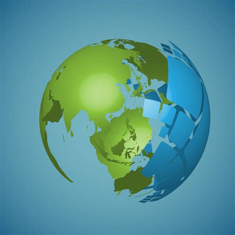 world globe   blue background vector illustration  vector art  vecteezy