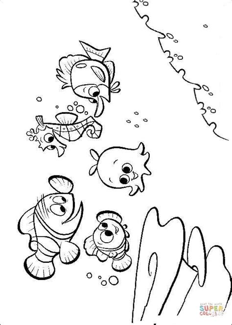 nemos friends coloring page  printable coloring pages