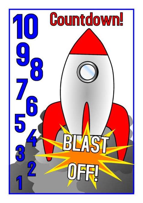 rocket countdown posters   sb sparklebox   counting kindergarten counting