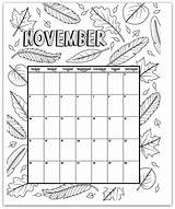 Calendar November Coloring Printable Kids Pages Color Woojr Nov 2021 Book Kalender Printables Calendars Blank Print Activities Visit Monthly Advent sketch template