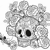 Coloring Pages Skull Google Adult sketch template
