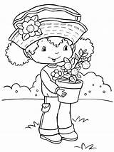 Strawberry Shortcake Coloring Kids Pages Simple Characters sketch template
