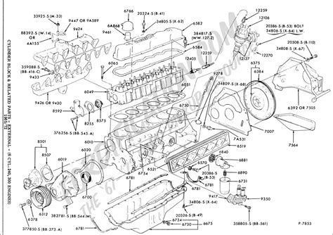 ford truck technical drawings  schematics section  engine  related components