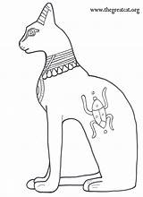 Bastet Seated Designlooter Meantime Thegreatcat sketch template