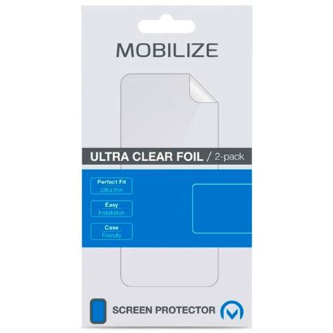 mobilize plastic clear screenprotector apple iphone   pack belsimpel