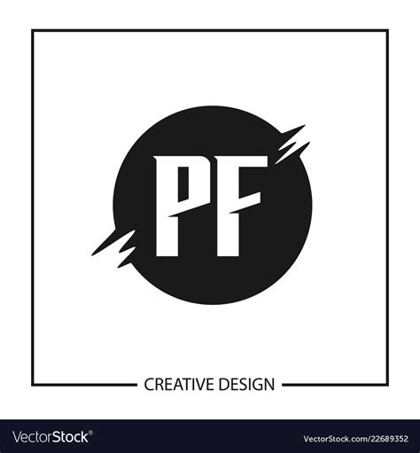initial letter pf logo template design royalty  vector