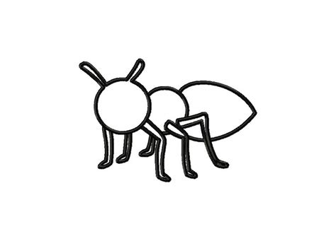ant insect outline machine embroidery design machine embroidery