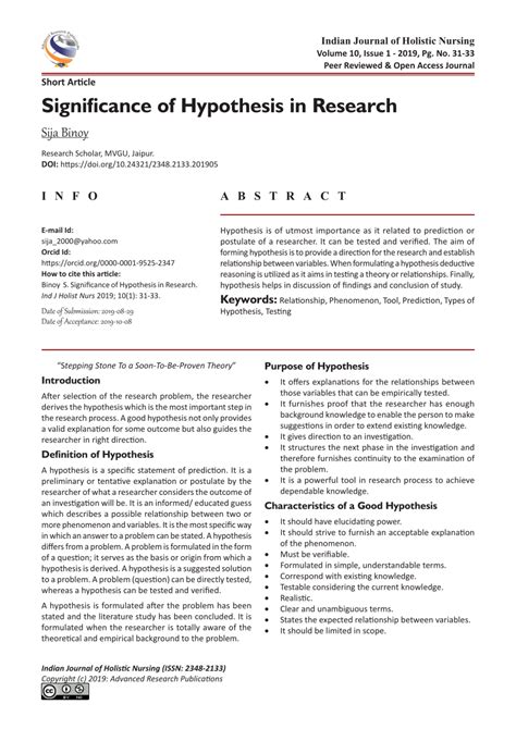 significance  hypothesis  research