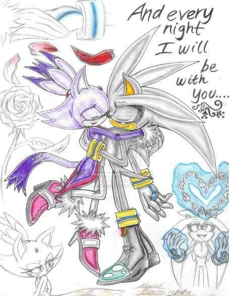 Silver X Blaze Silvaze Sonic Fan Art Silver The Hedgehog Sonic Boom
