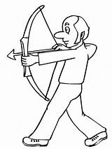 Arco Flecha Archer Jogando Tiro Colorir Arcos Tudodesenhos Printable Flechas Arqueria sketch template