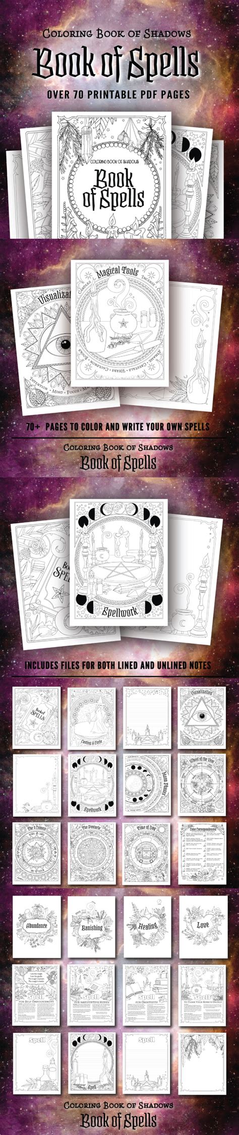 Book Of Spells Printable Coloring Pages Coloring Book Of