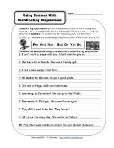 conjunction worksheets  answers  class  kidsworksheetfun