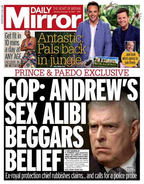 newspapers covered prince andrews jeffrey epstein interview