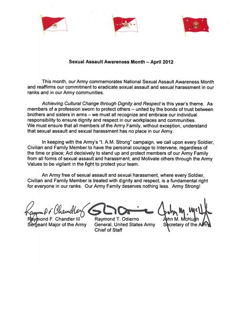 Sexual Assault Awareness Month Tri Signed Letter Article