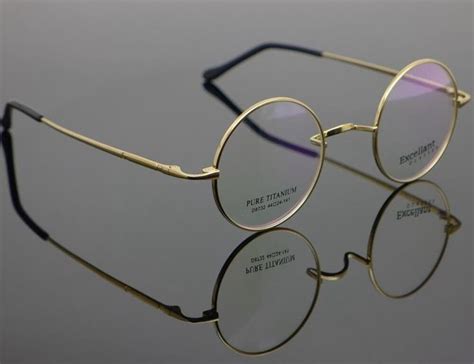 vintage titanium 42mm round glasses harry potter eyeglasses frames